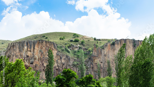 blue sky over Ihlara Valley in Cappadocia