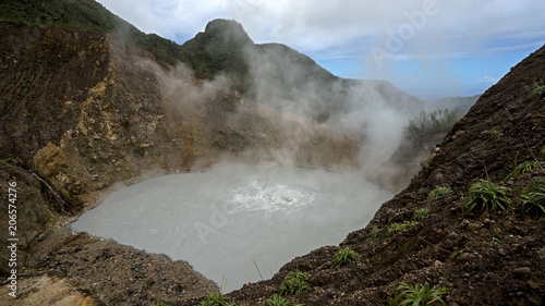 Photos Volcanic Boiling Lake in Dominica, Caribbean Island Nation