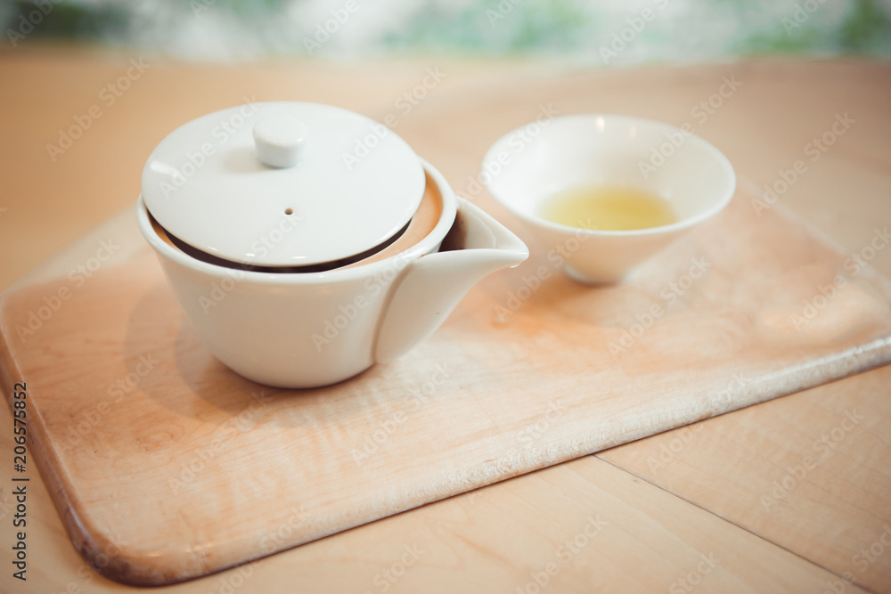 Japanese Sencha Tea Leaves. Top view with copy space Japanese Sencha Tea Leaves. Top view with copy space
