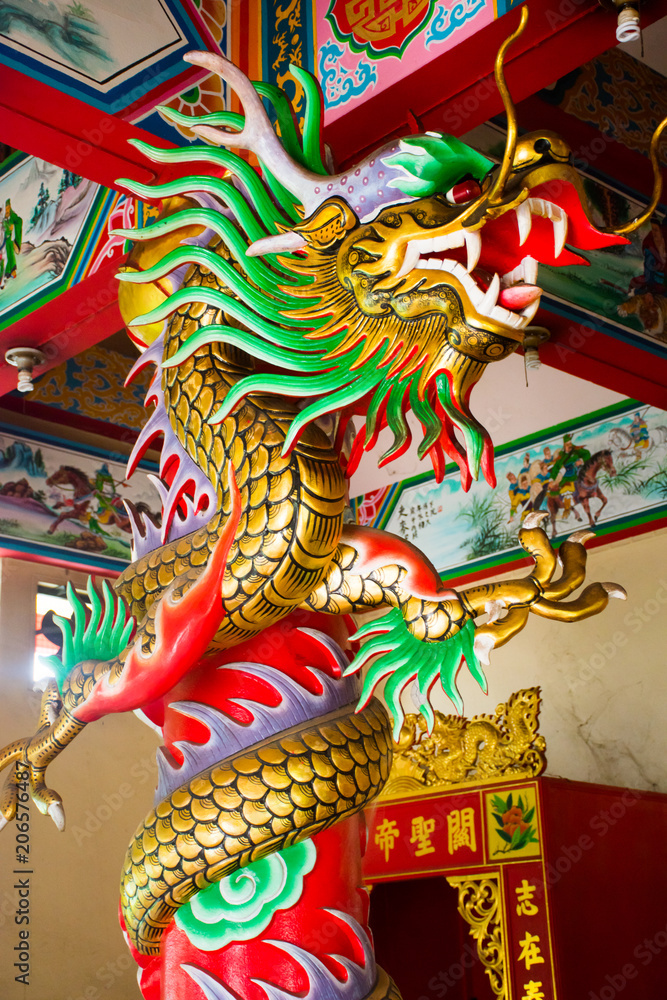 Fototapeta premium Chinese Temple on the Koh Samui Island in Thailand