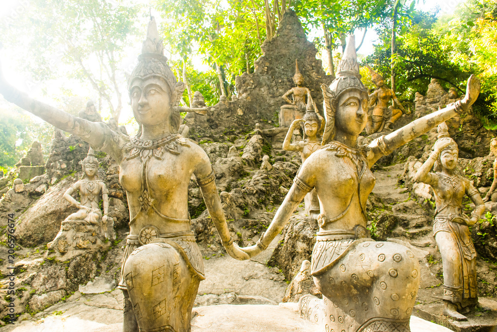 Fototapeta premium Statues at secret garden on the Koh Samui Island, Thailand