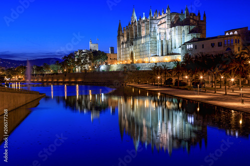 Gothic medieval cathedral of Palma de Mallorca, Spain