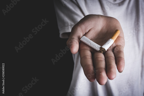 Boy refuse to smoke, World No Tobacco Day.