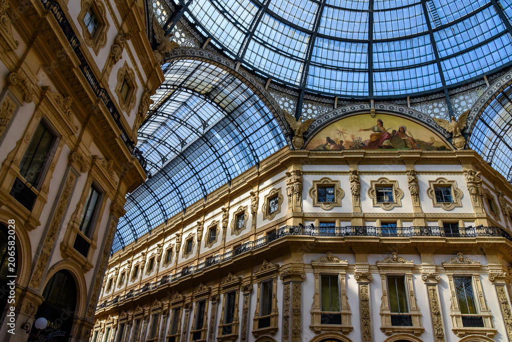 Gallery Vittorio Emanuele II in central Milan, Italy