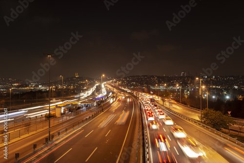 traffic in traffic, lights, roads and crowd life