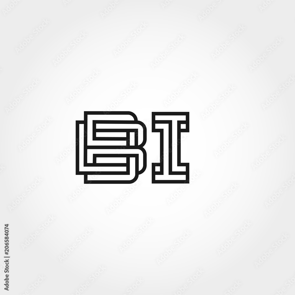 Initial Letter BI Logo Template Design Initial Letter BI Logo Template Design