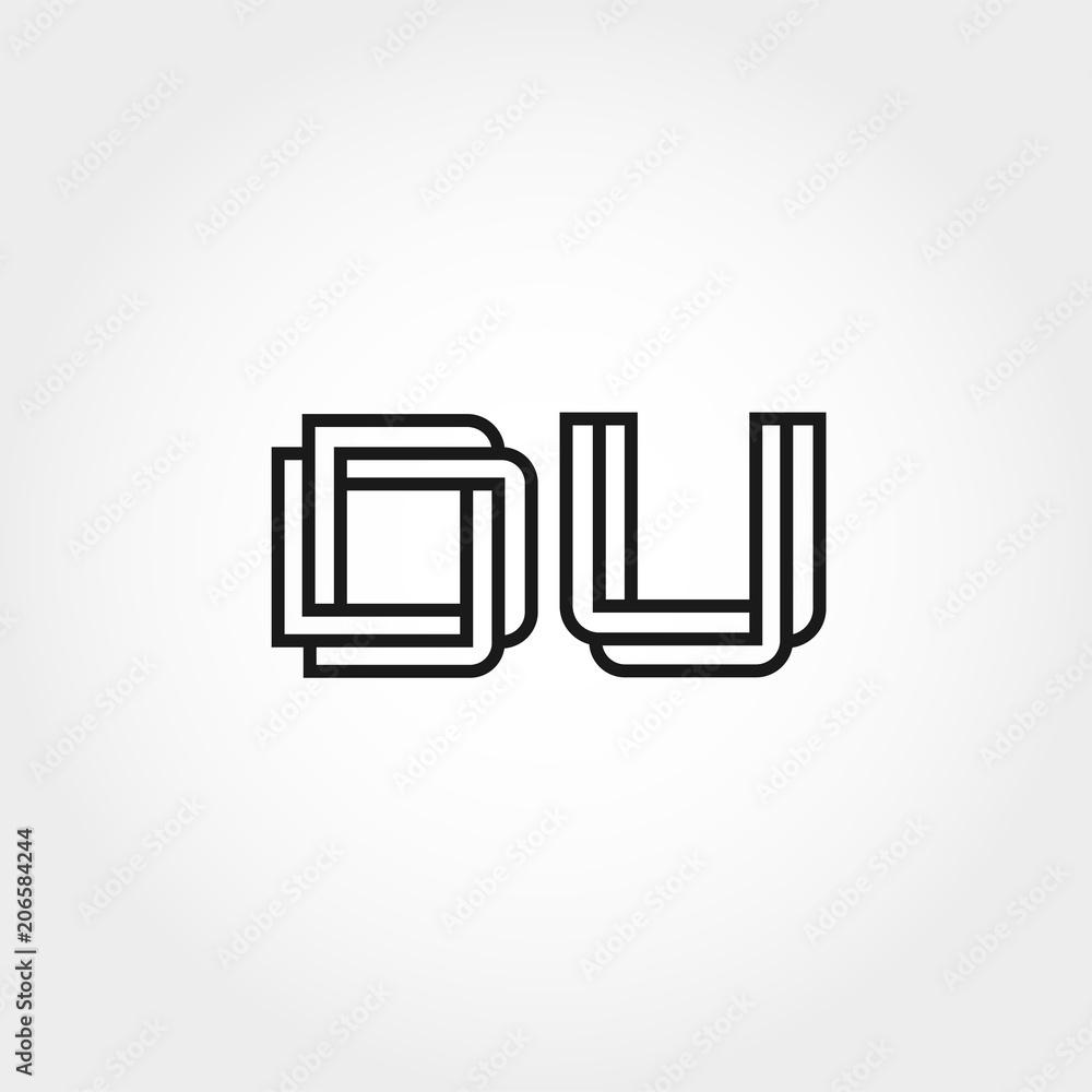 Initial Letter DU Logo Template Design Initial Letter DU Logo Template Design