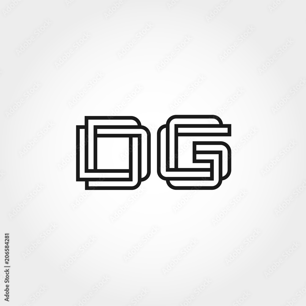 Fototapeta premium Initial Letter DG Logo Template Design