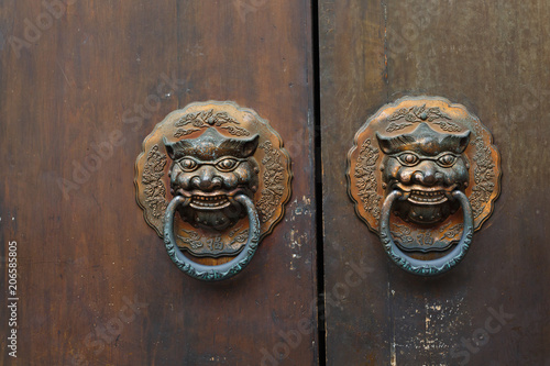 Fotografie Old iron gate with knocker