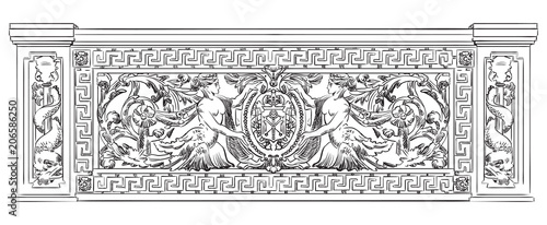 Vector old lattice-marine theme