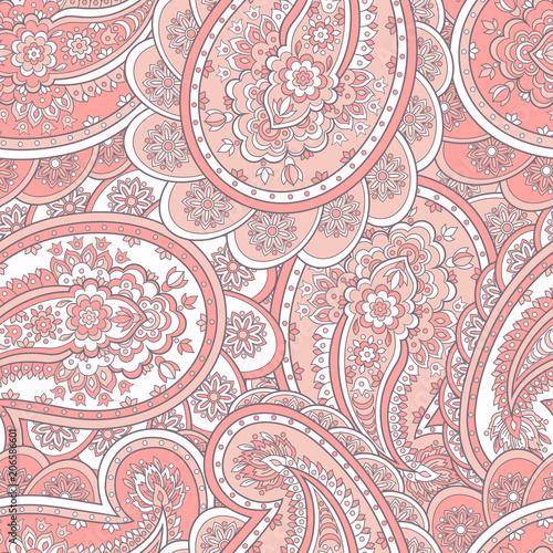 Floral seamless paisley pattern