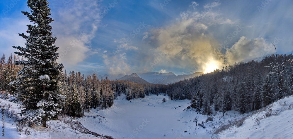 Russia. Late autumn in the Altai Mountains Russia. Late autumn in the Altai Mountains