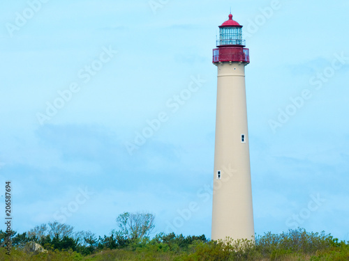 The Cape May beach lighthouse  NJ  USA