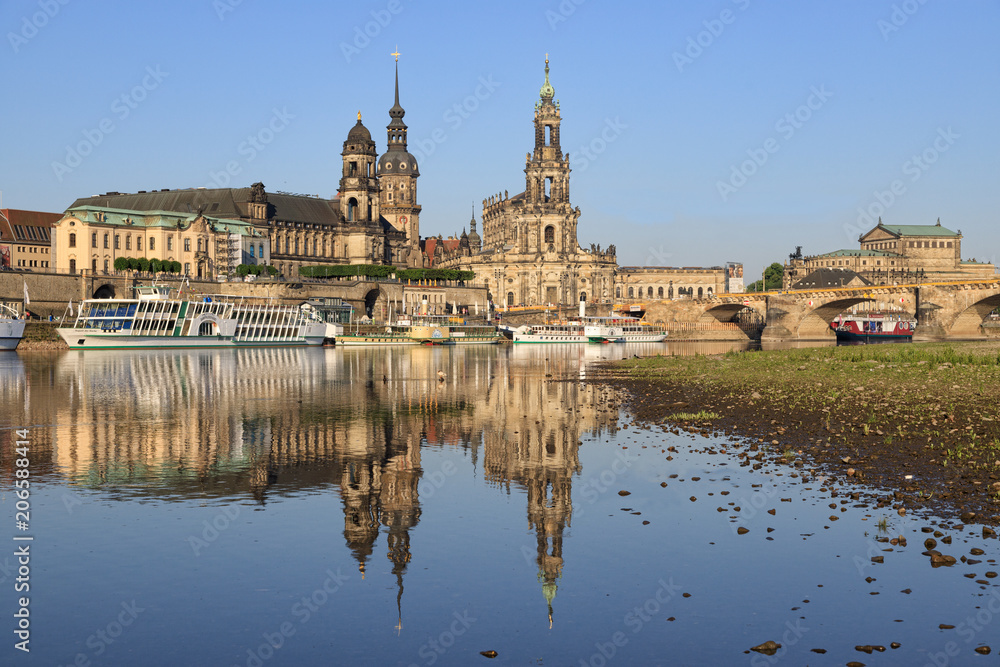  Hofkirche or Cathedral of Holy Trinity - baroque church in Dresden, Sachsen, Germany