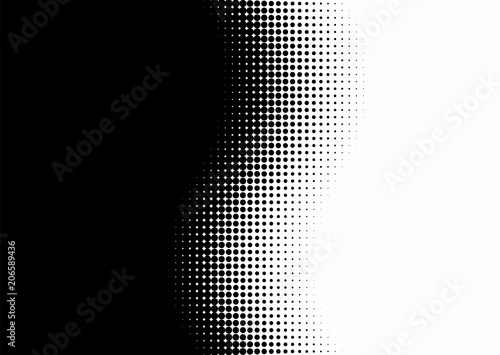 Screentone Graphics_Halftone Gradation_Black Dots 