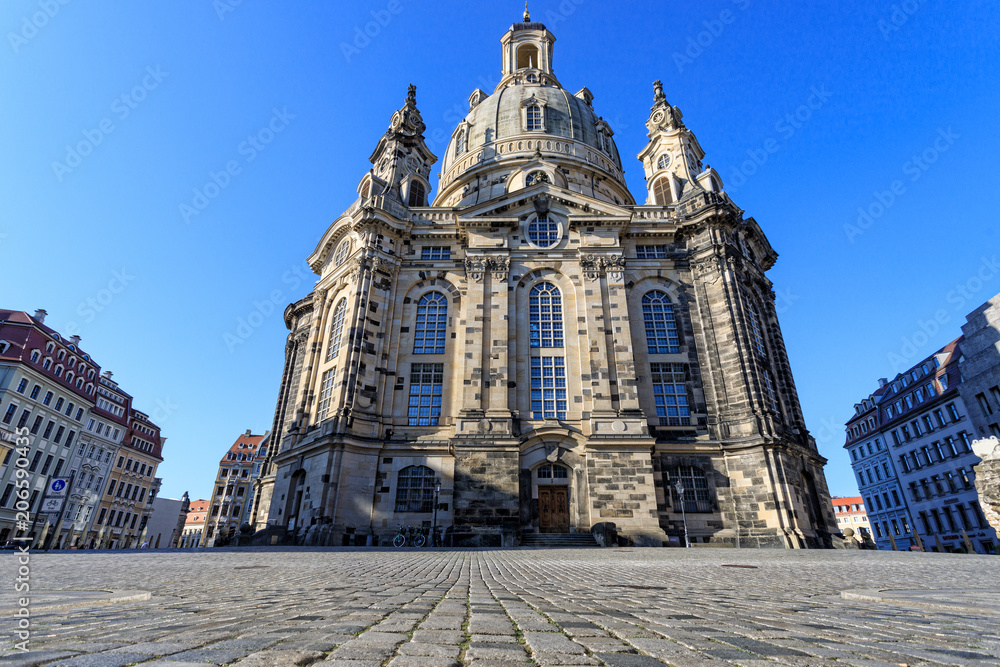 Obraz premium Download Dresden, Germany - Frauenkirche Stock Image - Image of historical, reconstruction: 97653109 Dresden, Germany. Frauenkirche, city of Dresda, historical and cultural center of Free State of Sa