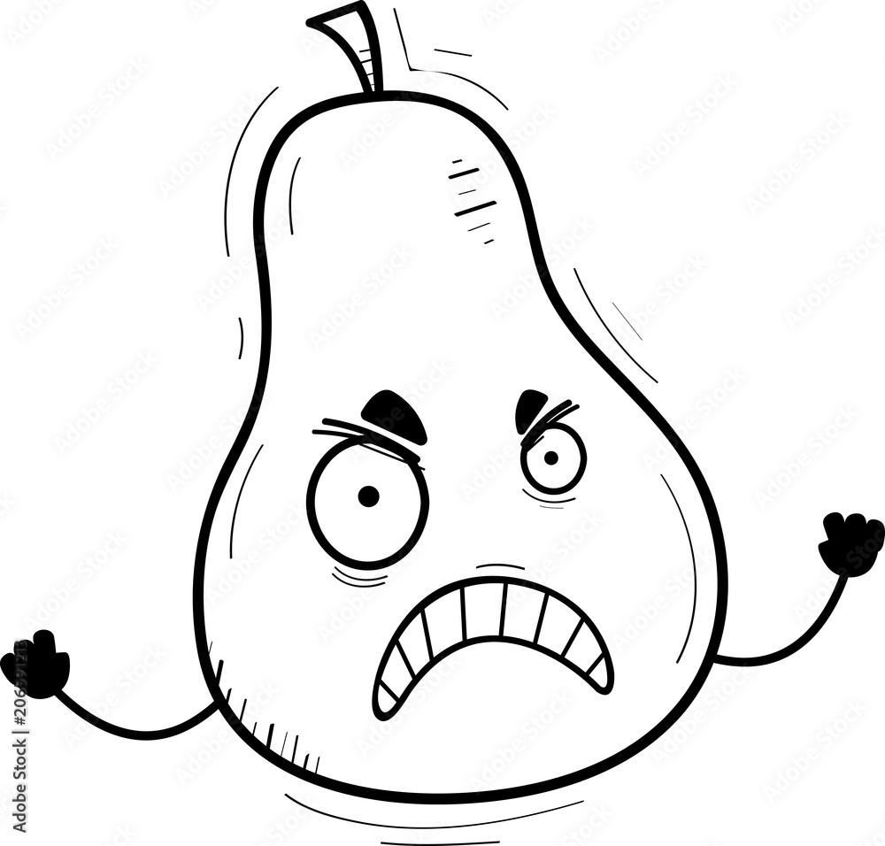 Angry Cartoon Pear Angry Cartoon Pear