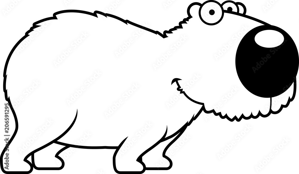Cartoon Capybara Smiling Cartoon Capybara Smiling