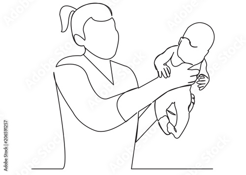 midwife physician with newborn