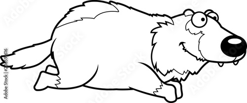 Cartoon Wolverine Running