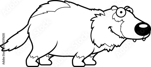 Cartoon Wolverine Smiling