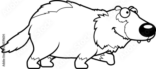 Cartoon Wolverine Walking