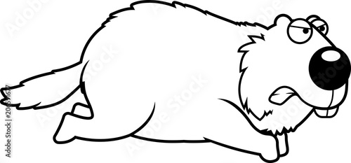 Angry Cartoon Woodchuck