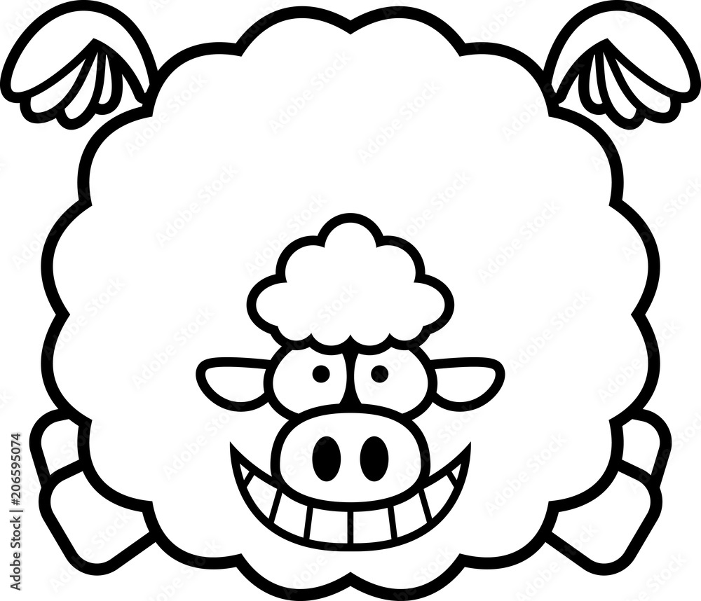 Flying Cartoon Sheep Flying Cartoon Sheep