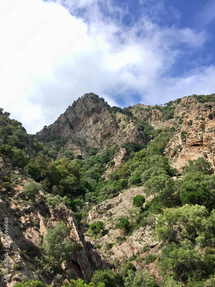 Berge und Felsen auf Elba in Italien 