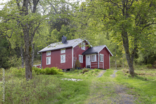 Old farm house in the woods Northern Norway