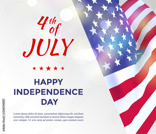 Independence day of USA 4 july, vector background