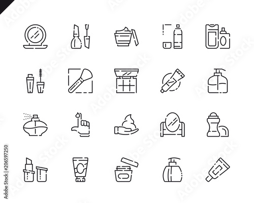 Simple Set Cosmetics Line Icons for Website and Mobile Apps.