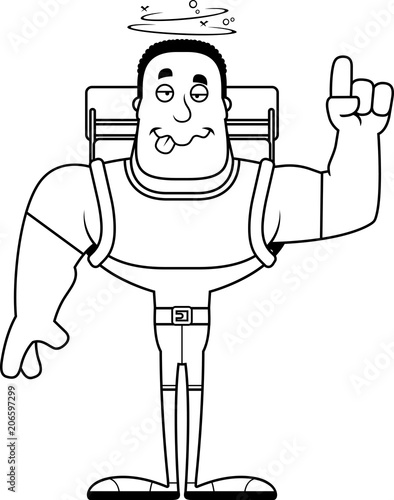 Cartoon Drunk Hiker