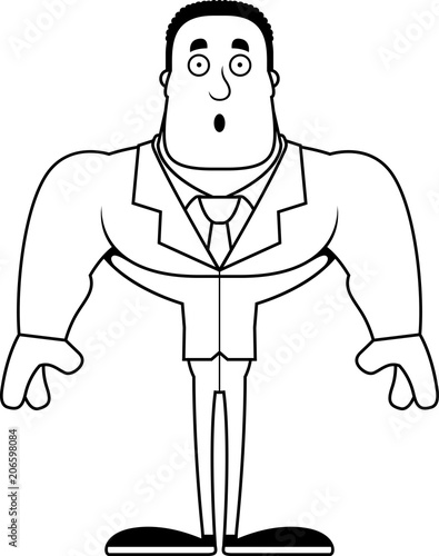 Cartoon Surprised Businessperson