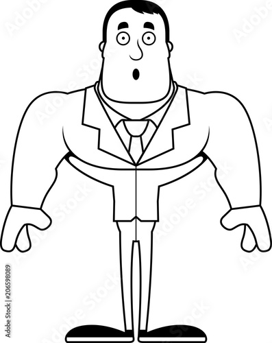Cartoon Surprised Businessperson