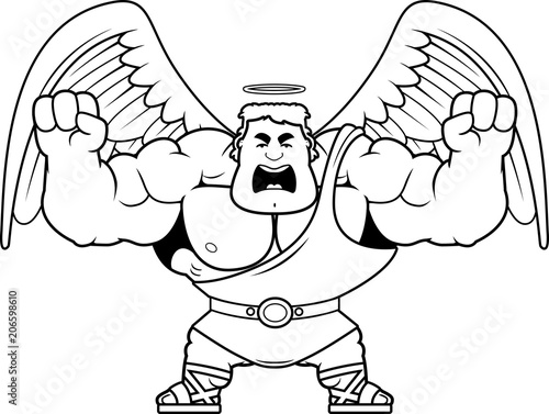 Cartoon Angel Angry