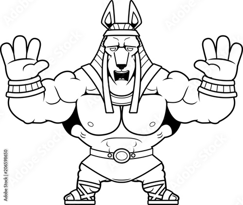 Cartoon Anubis Scared