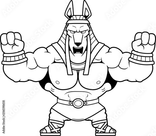 Cartoon Anubis Angry