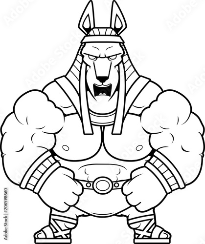 Cartoon Anubis Mad