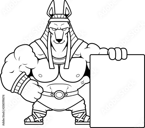 Cartoon Anubis Sign