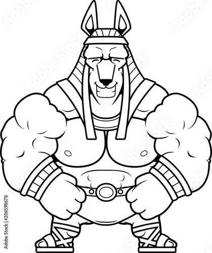 Cartoon Anubis Smiling