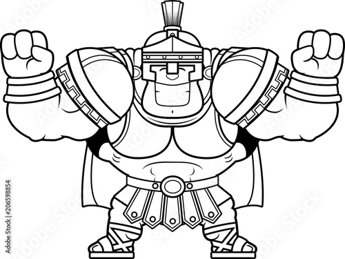 Cartoon Centurion Celebrating