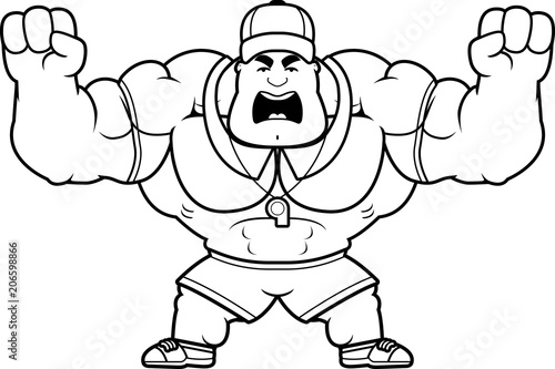 Cartoon Coach Angry
