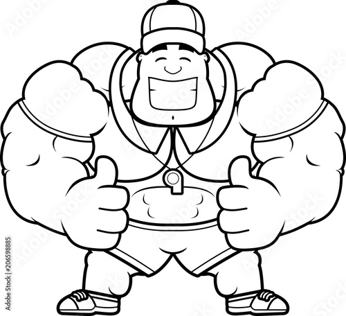Cartoon Coach Thumbs Up