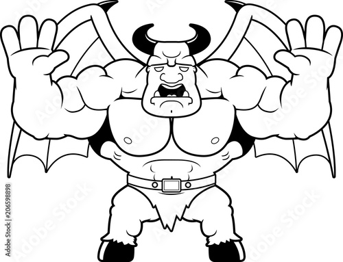 Cartoon Demon Scared