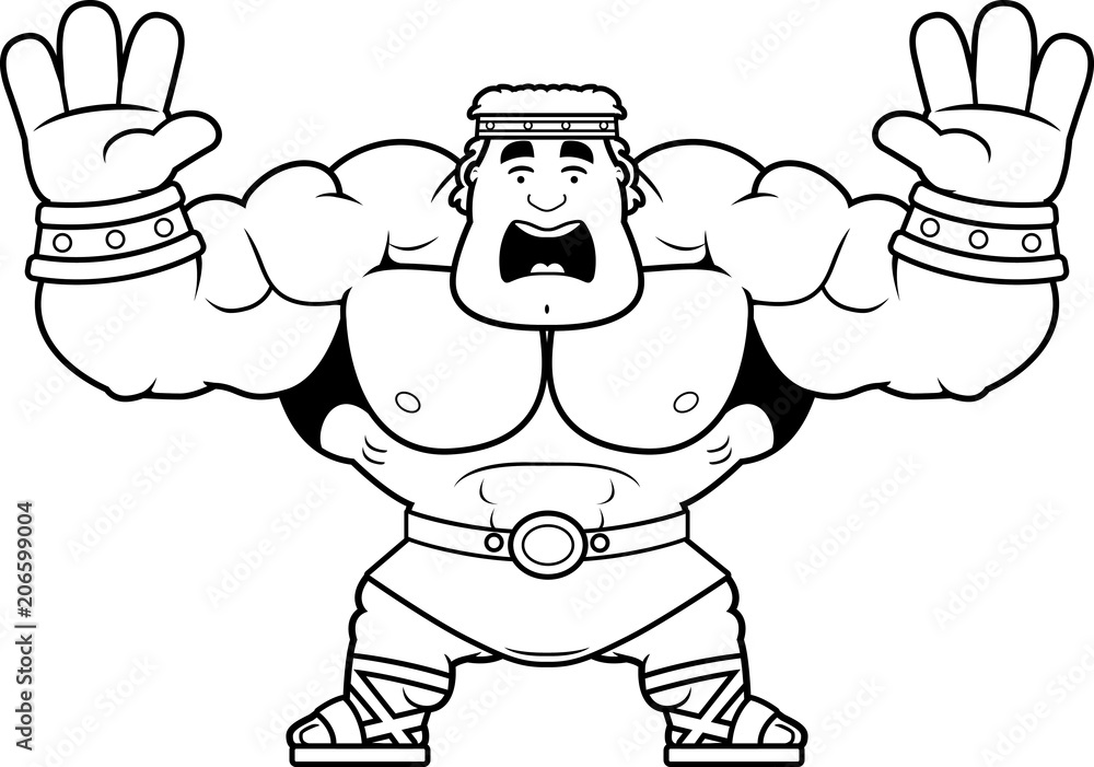 Cartoon Hercules Scared Cartoon Hercules Scared