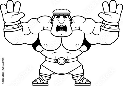 Cartoon Hercules Scared