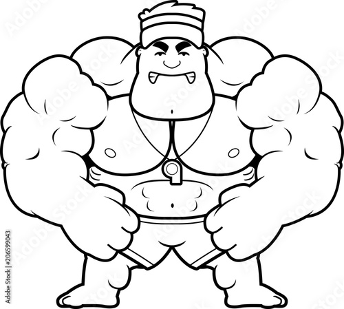 Cartoon Lifeguard Mad