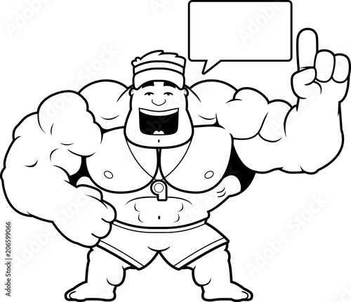Cartoon Lifeguard Talking