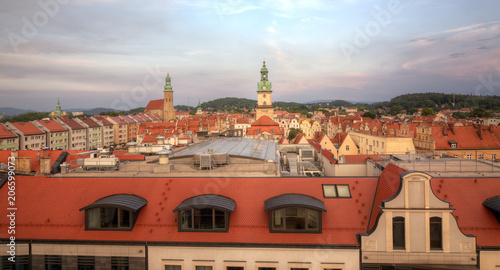 Panorama of the city. Jelenia Gora, Poland.